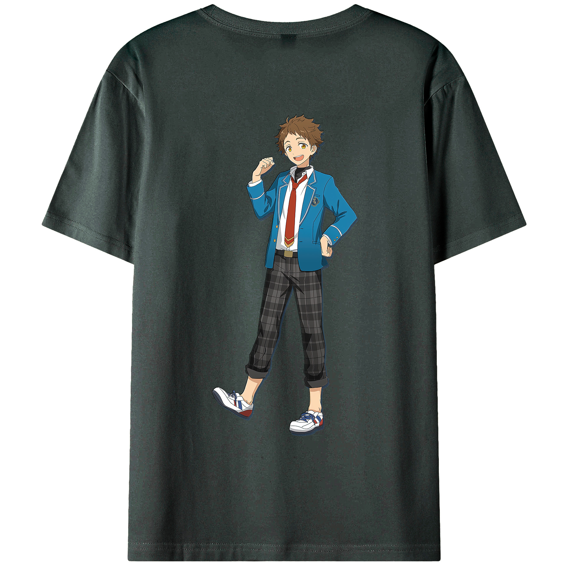 （画像用） あんさんぶるスターズ! Ensemble Stars 綿100％ メンズ半袖Tシャツ（バックプリント） 通気性